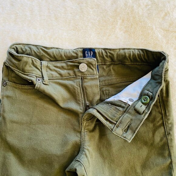 GAP kids Olive Green Stretch Super Skinny Jeans Girl's Size 10 - Picture 3 of 7